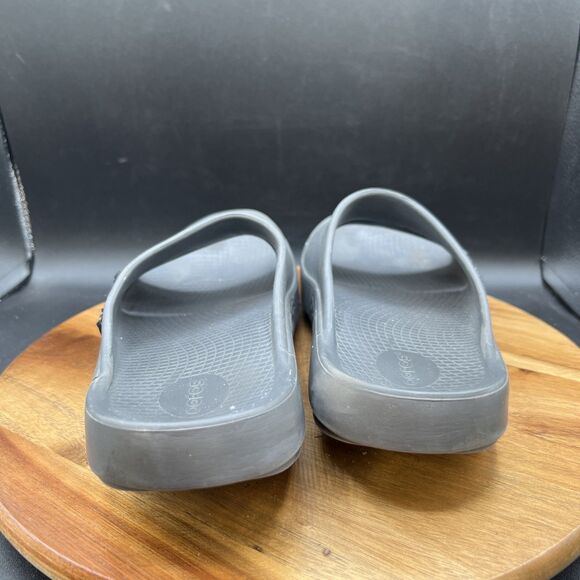 OOFOS OOahh Recovery Slides Mens Size 11 Sport Flex Grey Sandals Slip On Shoes - Picture 4 of 8